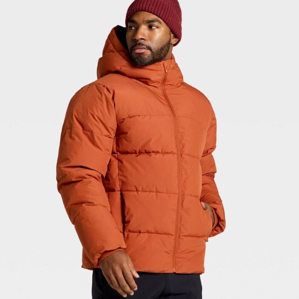 Men's Heavy Puffer Jacket - All In Motion Rust L - Picture 3 of 3